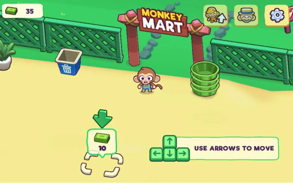 game Monkey Mart - Con Khỉ Bán Hàng